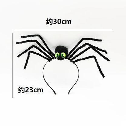 sengpan Creative Halloween Spider Headband Spider Head Band Spider Head Hoop Masquerade Dress Up Halloween Party Decoration Headdress