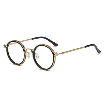 sengpan Vintage Round Metal Frame Anti Blue Light Blocking Glasses Women Men Fashion Optical Eyewear Reading Computer Eyeglasses