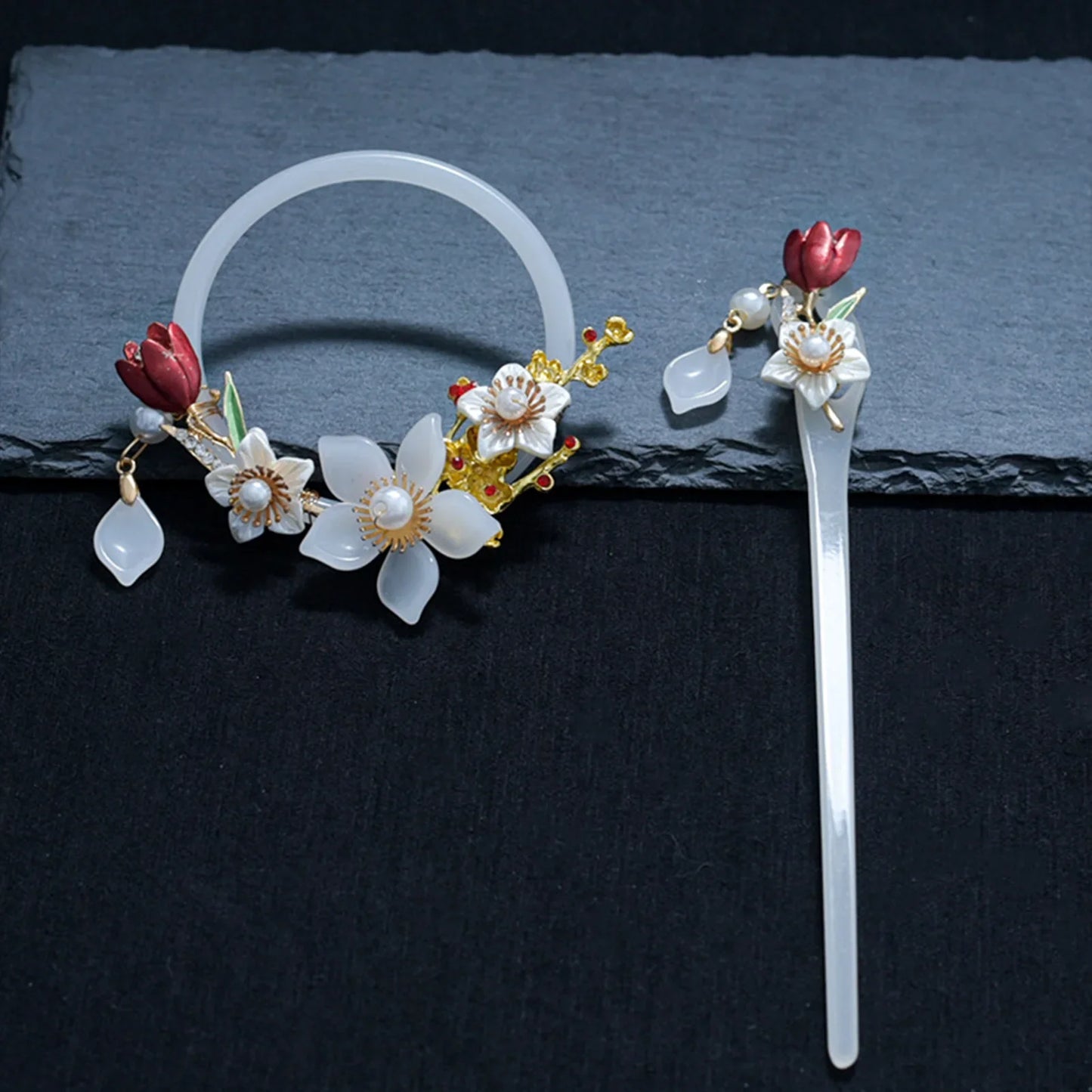 sengpan Chinese Style Hairpin Fashion Retro Style Hair Stick Flower Vintage Hairwear Female Hair Accessories Styling Tools Headdress