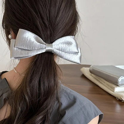 sengpan Ribbon Bow Hair Clip Sweet Bowknot Cute Korean Girls Female Hairpin Fashion Barrettes Lovely Headwear Hair Grip Bobby Pin