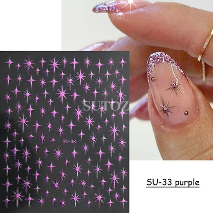 sengpan Spider Nail Sticker Halloween Decoration Snake Skull Design Evil Pumpkin Bat Nail Slider Witch Star Charm Manicure Decal LEBSO10