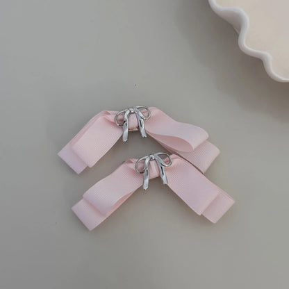 Dospita A pair hair accessories for girls women korean bow pins and clips kpop barrette ribbon new in popular sweets kawaii Cute fashion