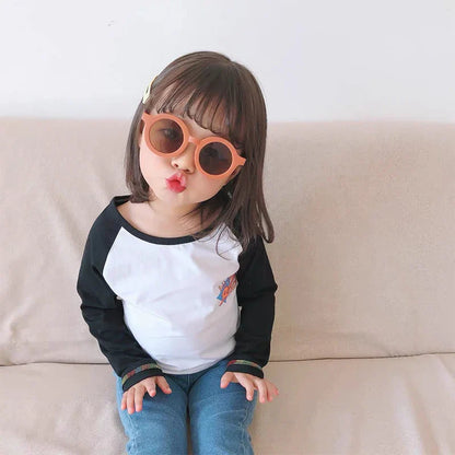 sengpan 12 Colors Fashion Cute Round Frame Sunglasses UV400 For Kids Baby Boys Girls Children Lovely Sun Glasses Sun Shade Eyewear