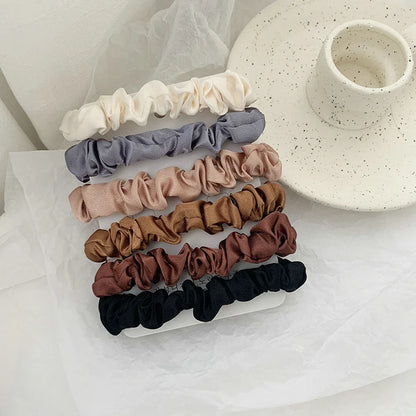 Dospita 6pcs/set Solid Color Elastic Scrunchie Hair Ties for Women Elastic Hair Bands Girls Sport Gym Hair Scrunchies Rubber Bands