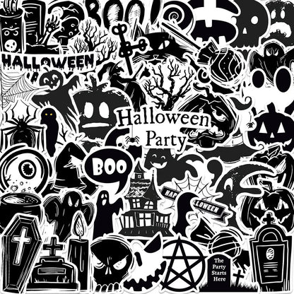 sengpan 50pcs Boo Halloween Party Stickers For Ipad Scrapbook Journal Laptop Stationery Aesthetic Sticker Pack Scrapbooking Supplies