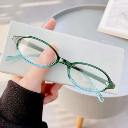 Lianfudai Y2K Retro Black Oval Small Frame Glasses Frame Women's Anti Blue Light Glasses 2023 Fashion Style Eyeglasses Frame Eyewear