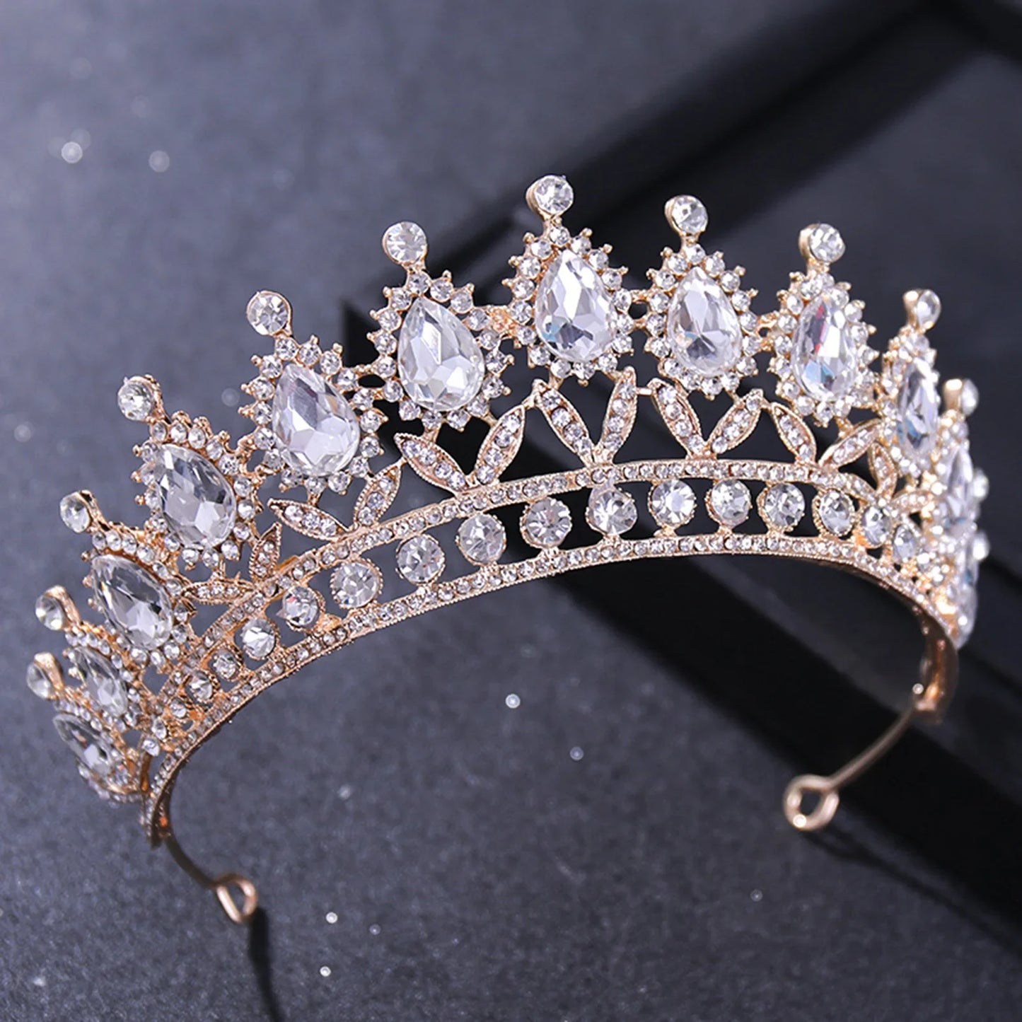 sengpan Baroque Bridal Crown Vintage Princess Queen Headwear Crystal Tiara For Women Wedding Crown Hair Dress Accessories Jewelry