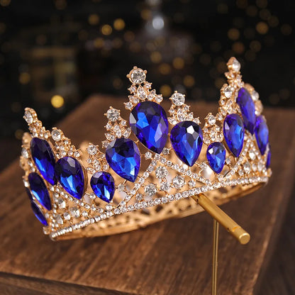 sengpan Big Crown for King and Queen Princess Pageant Tiaras and Crowns Rhinestone Headbands for Women Bride Wedding Hair Accessories