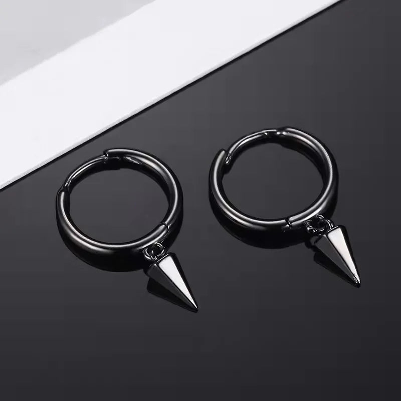 sengpan Punk Small Cross Stud Earrings for Teens Ear Piercing Star Earrings Women Men Pierced Unusual Party Earrings Jewelry