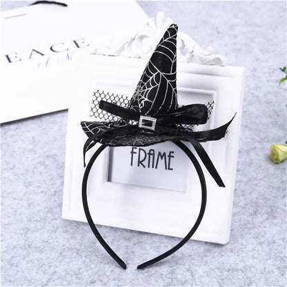 sengpan Witch Hat Hairbands Halloween Headwear Decoration For Children Girl Women Pumpkin Ghost Hair Accessories Cosplay Party Gifts