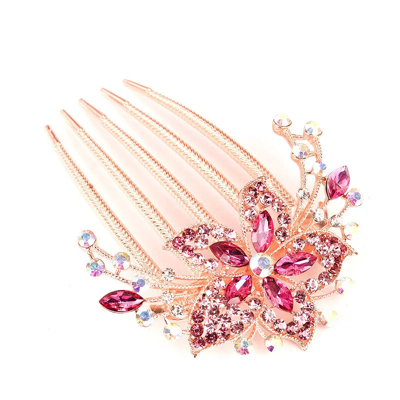 sengpan Women Bridal Rhinestone Hair Combs Clips Wedding Hair Accessories Hair Pin Bride Barrette Hair Tiara Jewelry Accessories