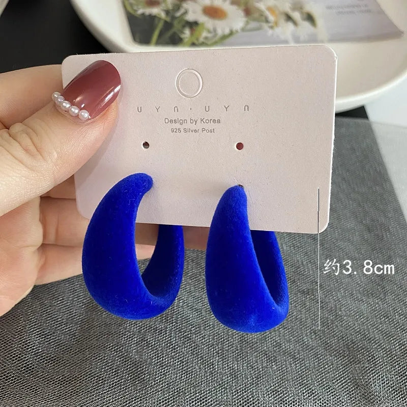 sengpan French Blue Earings Jewelry Accessories Girl Dangle Earrings Trend