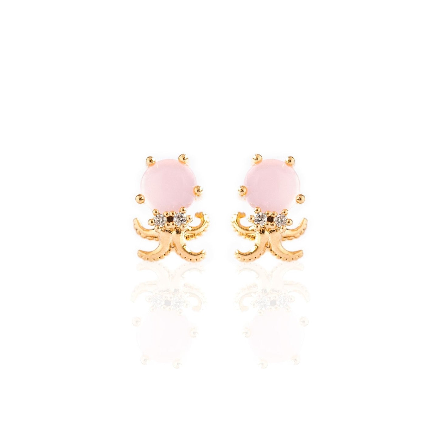 sengpan 1 Pair Ins Wind Cone Crown Zircon Earrings Cute Bear Cartoon Personality Ear Jewelry Colorful Simple Style Earrings for Women