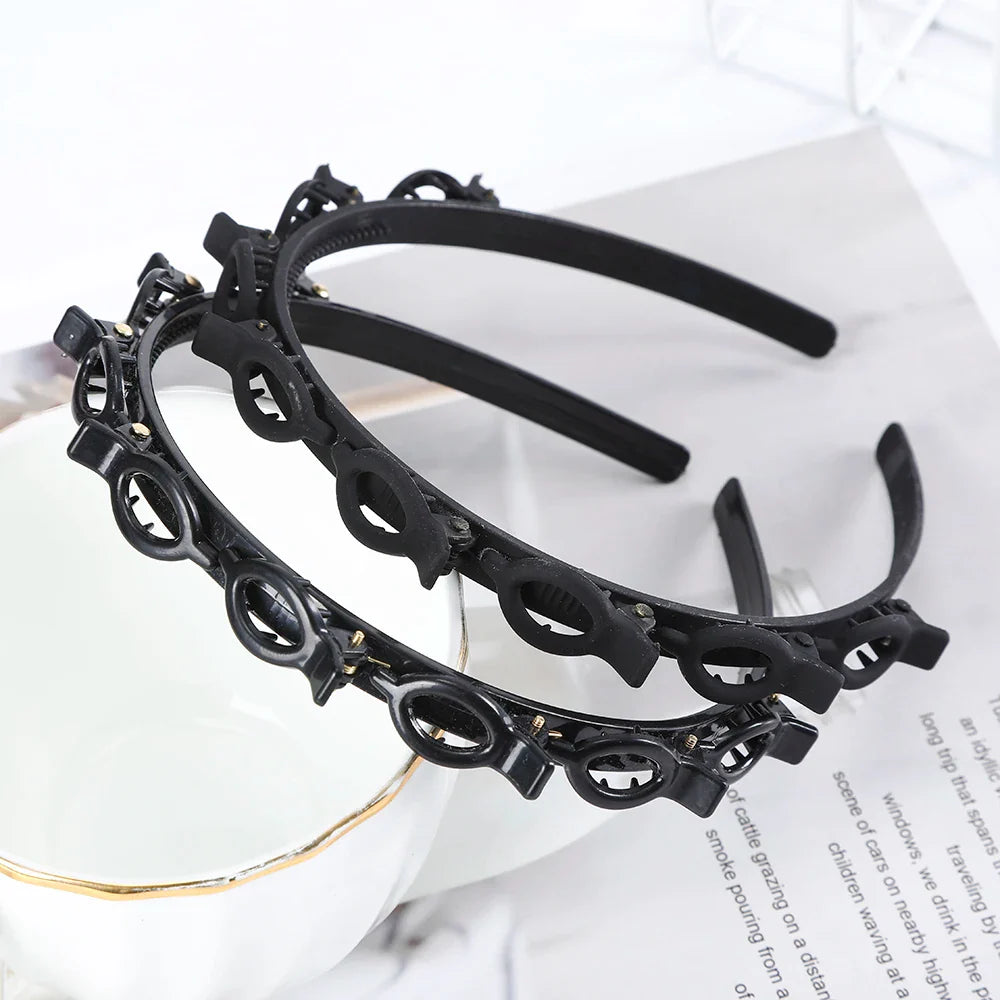 sengpan Unisex Alice Hairband Headband Men Women Sports Hair Band Hoop Metal Hoop Double Bangs Hairstyle Hairpin Hair Accessories