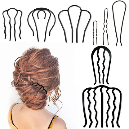 sengpan 8pcs Woman U Shape Hair Styling Tool Hair Sticks Braiding Twist Hair Comb Women Hair Accessories DIY Curly Ornaments