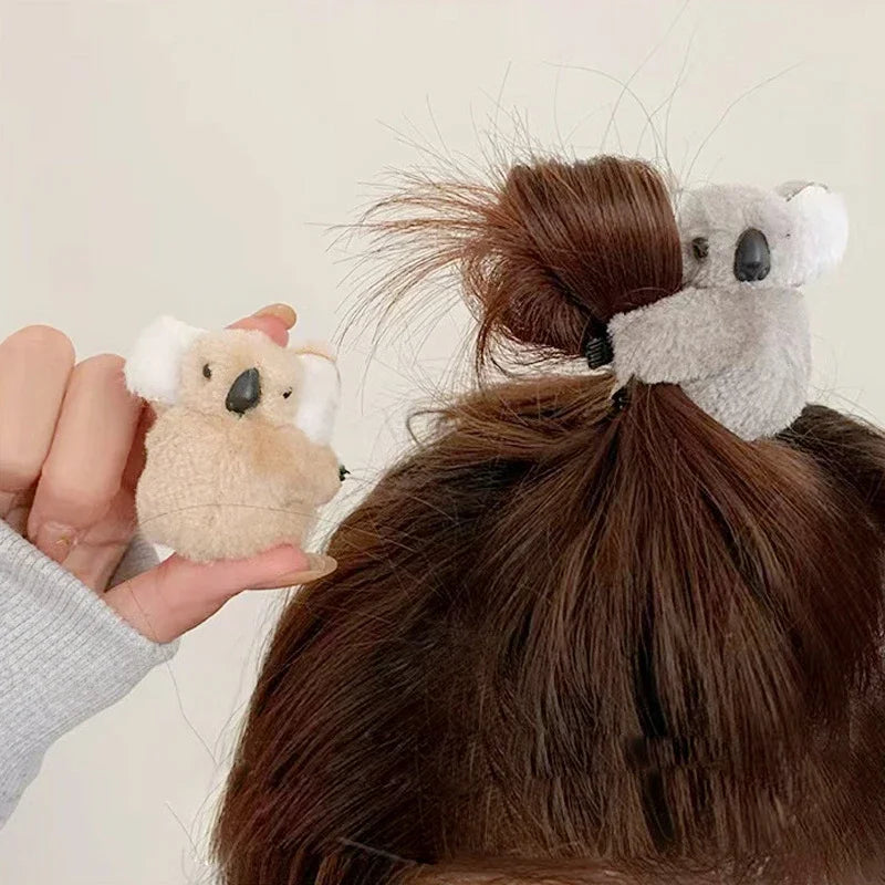 sengpan Plush Koala Bear Hair Claw Cute Hair Clips Hairpins Cute Animal Hair Clip for Girls Headwear Koala Barrettes Accessories