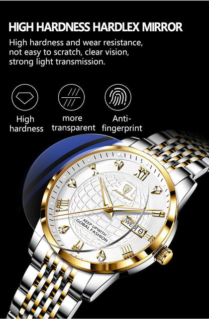 sengpan  father's day gifts Men Watch Fashion Business Quartz Watches Top Swiss Brand Luxury Waterproof Luminous Stainless Stain Mens Wristwatches