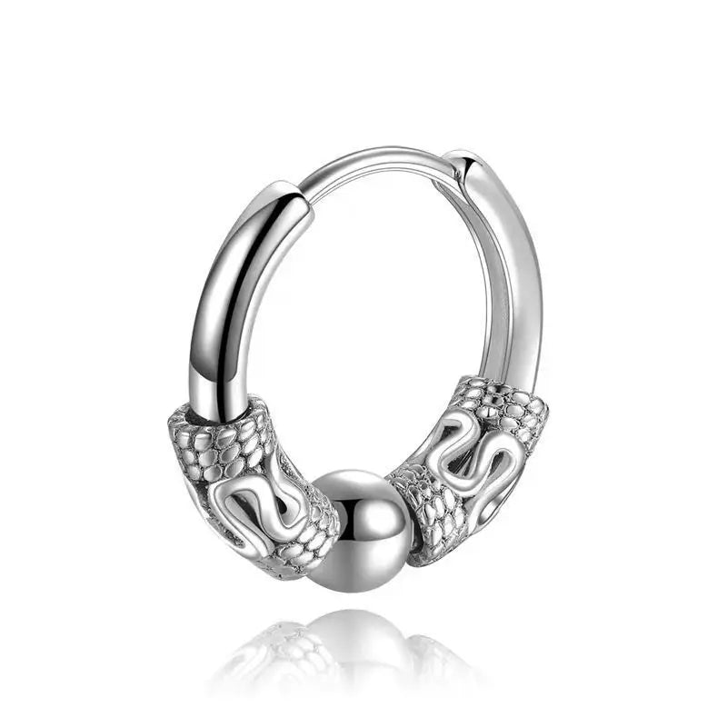 sengpan Classic Men Stainless Steel Hoop Earrings for Women Hip Hop Earring for Men Boy Earrings Punk Gothic Ear Stud Jewelry Party Gift