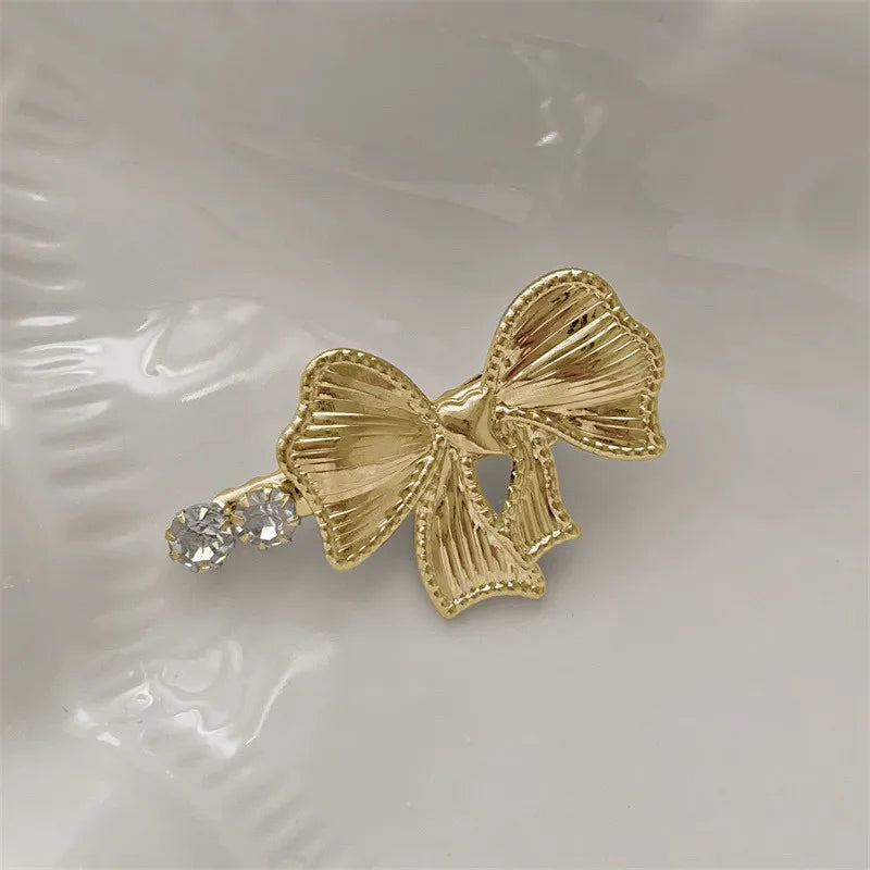 sengpan Y2K Metal Gold Color Hair Clip Fashion Barrette Hairband Hairpin Headdress Women Girls Lady Hair Styling Tools Hair Accessories