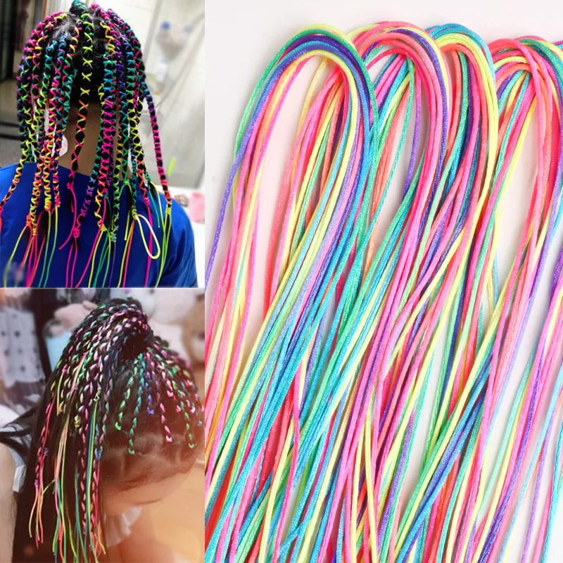 sengpan 90cm Mix Colorful 4-30Pcs Hair braids Rope strands for african braids Girls DIY Ponytail braids Women Styling Hair Accessories