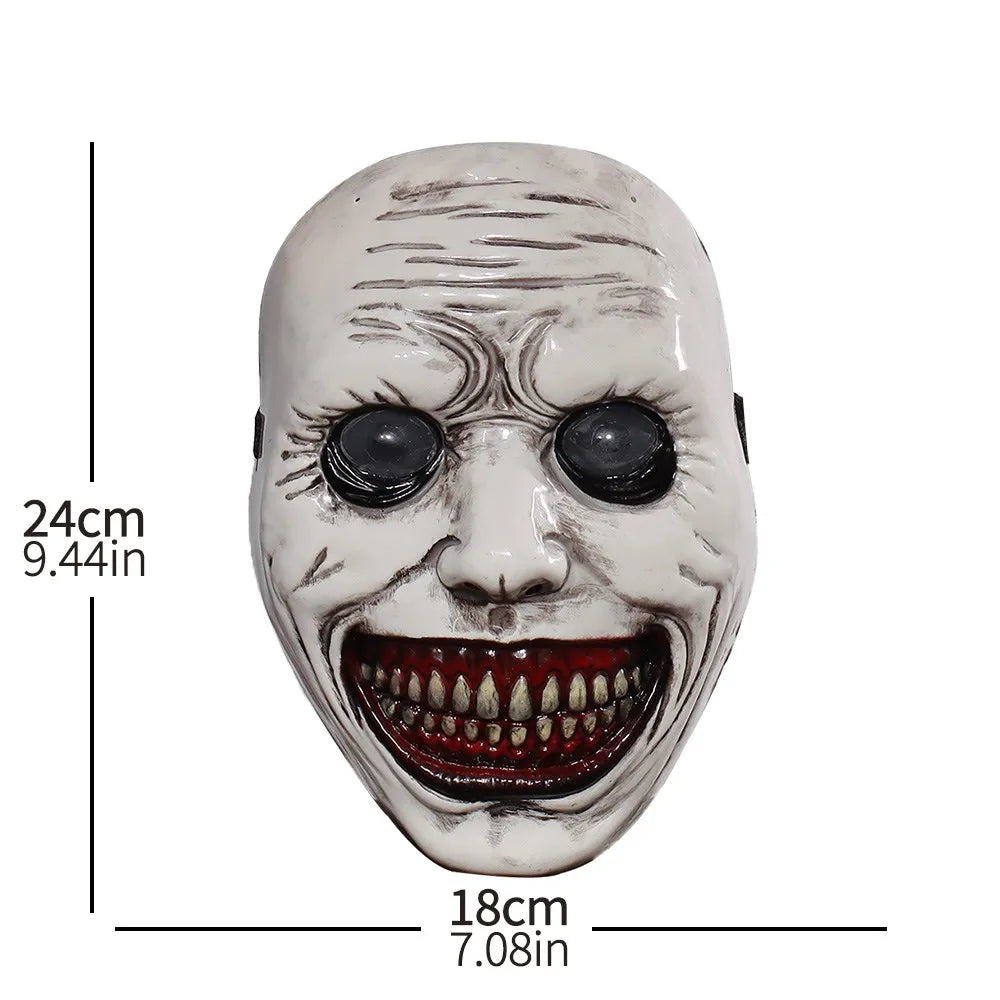 sengpan Horror The Exorcist Smiling Face Demon Mask Cosplay Evil Creepy Ghost Skull Plastic Masks Halloween Carnival Party Costume Props