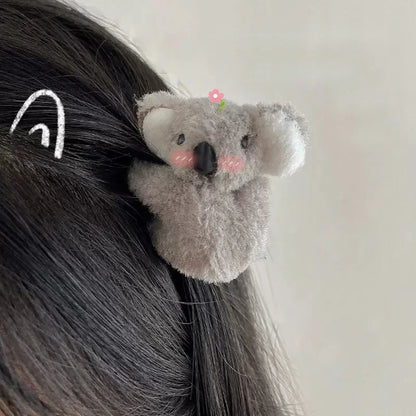 sengpan Plush Koala Bear Hair Claw Cute Hair Clips Hairpins Cute Animal Hair Clip for Girls Headwear Koala Barrettes Accessories