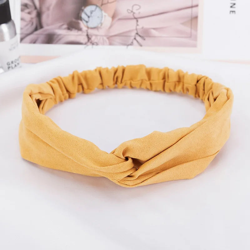 Lianfudai 2024 New Design Fashion Women Summer Style Headbands Bohemian Girl Cross Turban Bandage Bandanas Hairbands Hair Accessories