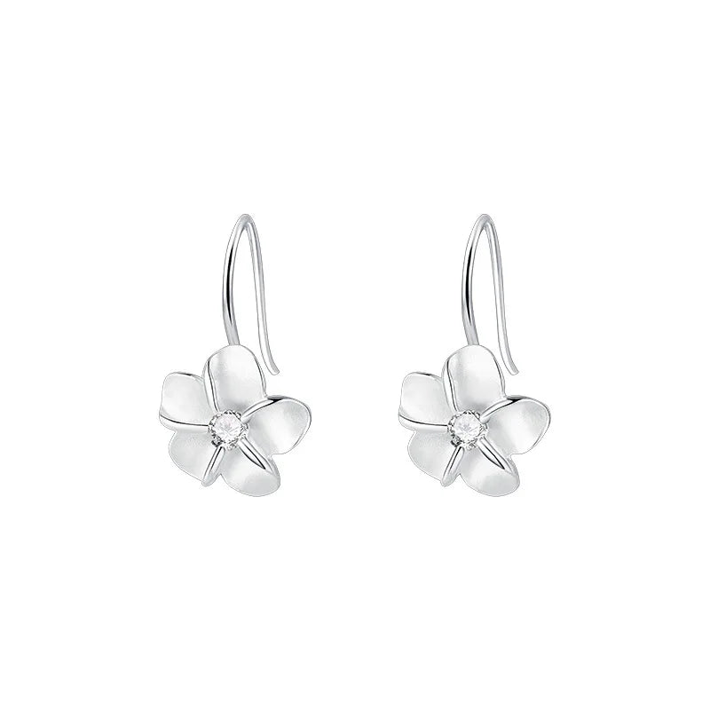 sengpan  Silver Vintage Flower Earrings For Women Trendy Earring Jewelry Prevent Allergy Party Accessories Gift