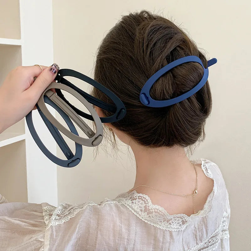 sengpan New Korean Big Size Duckbill Clip Hair Hairpin Top Clip Disk Plastic Hairgrips Clamps Women Makeup Headwear Hair Accessories