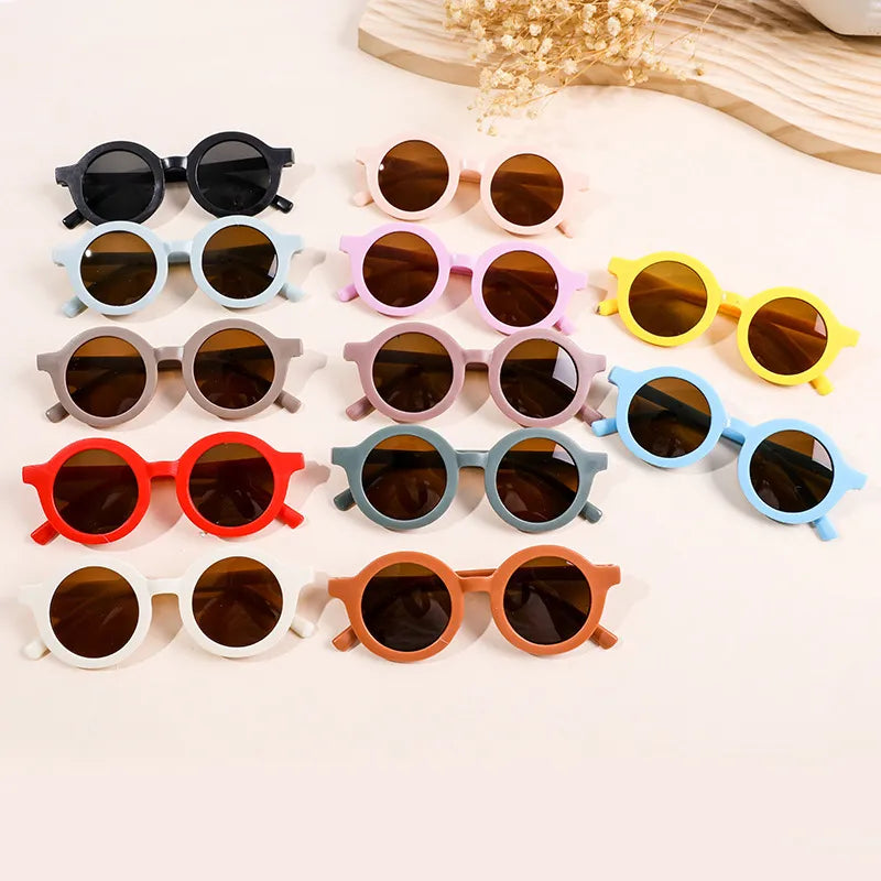 sengpan 12 Colors Fashion Cute Round Frame Sunglasses UV400 For Kids Baby Boys Girls Children Lovely Sun Glasses Sun Shade Eyewear