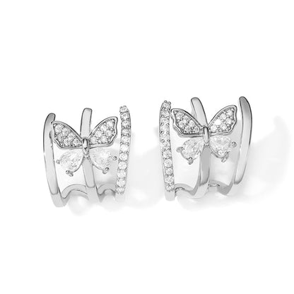 sengpan High Quality Silver Color Claws Stud Earrings for Women Daily Wear Fashion Luxury Female Ear Accessories INS Style Jewelry