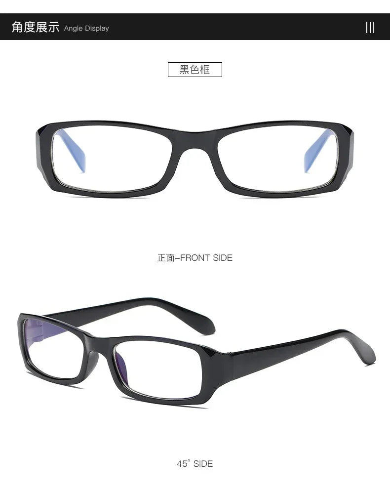 sengpan Vintage Black Square Frame Glasses Women Girls Japanese Eyeglasses Reading Optical Spectacle Anti Blue Light Eyewears Goggles