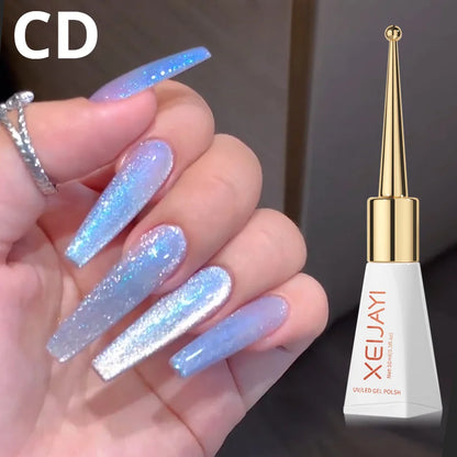 sengpan Magnetic Gel Purple Color Reflective Glitter Cat Eye Gel Polish 자석젤  Semi-permanent Nail Polish UV Venalisa for Manicure