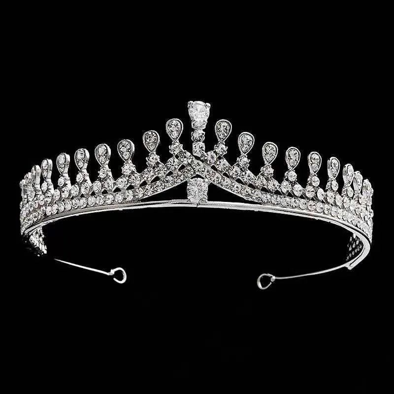 Lianfudai Elegant Luxury Girls Crystal Bridal Tiara Crown Birthday Party New Fashion Bride Queen Headbands Hair Jewelry Accessories