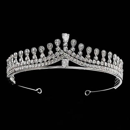 Lianfudai Elegant Luxury Girls Crystal Bridal Tiara Crown Birthday Party New Fashion Bride Queen Headbands Hair Jewelry Accessories