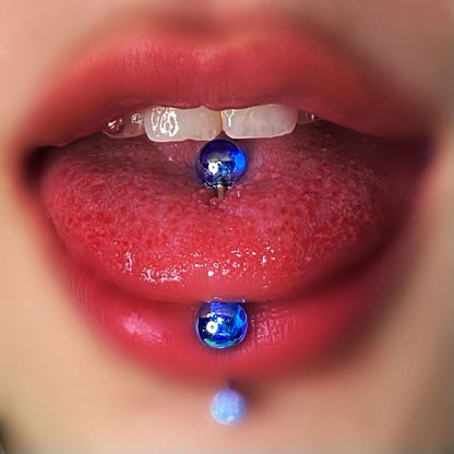 sengpan Tongue Nail Fashion Acrylic Tongue Ring Piercing Ear Nipple Rings Wear Lip Retro Stud Earring Puncture Jewelry