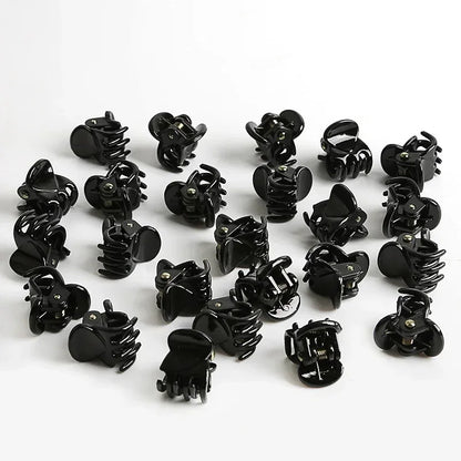 Dospita 60/20/10pcs Women Girls Mini Hair Claws Kids Plastic Black Hairpins Hair Clips Clamp Ponytail Holder Headwear Hair Accessories