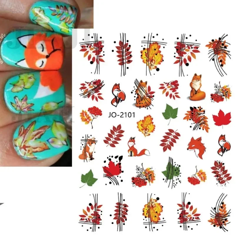 sengpan Simple Flowers 3D Nail Stickers Spring Summer Blossom Floral Tulip Fruit Nail Art Decals Adhesive Sliders Manicure Decorations