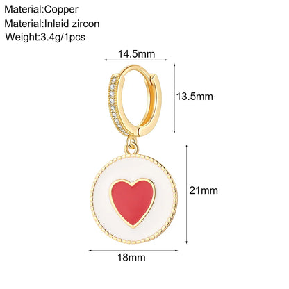 sengpan Cute Heart Angle Hoop Earrings for Women Evil Blue Eye New In Korean Earring Gold Color Free Shipping Woman's Fashion Jewelry