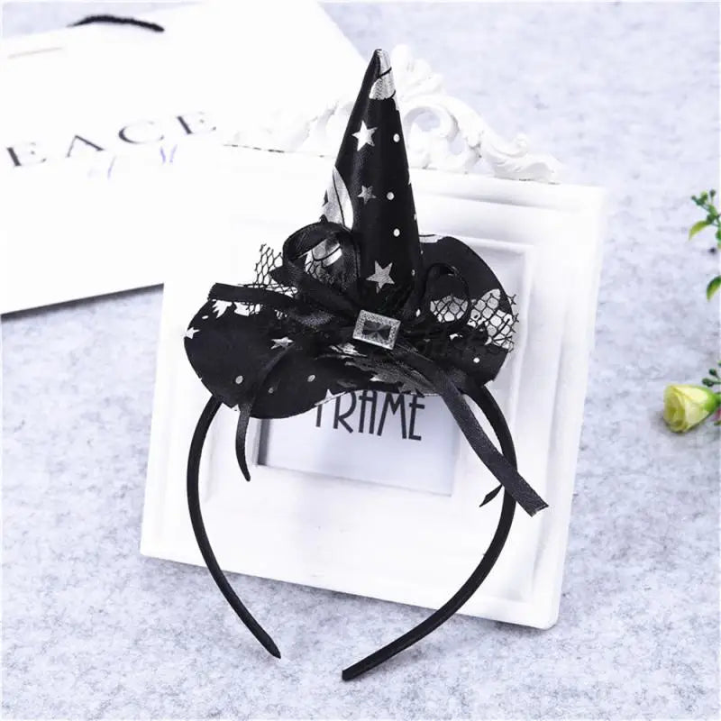 sengpan Witch Hat Hairbands Halloween Headwear Decoration For Children Girl Women Pumpkin Ghost Hair Accessories Cosplay Party Gifts