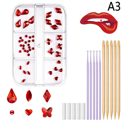 sengpan 1Set Dental Tooth Gems Crystal Diamond Ornament Diy Tools Various Shapes Color Teeth Jewelry Denture Acrylic