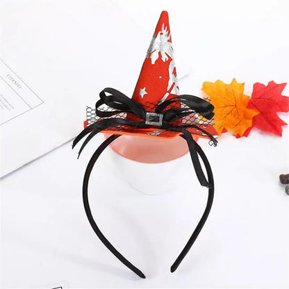 sengpan Witch Hat Hairbands Halloween Headwear Decoration For Children Girl Women Pumpkin Ghost Hair Accessories Cosplay Party Gifts