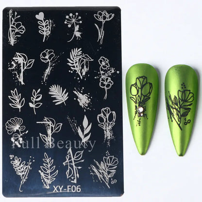 sengpan Spring Flowers Nail Stamping Plates Cherry Blossom Summer Daisy Floral Butterfly DIY Nail Design Image Stamp Templates Stencil