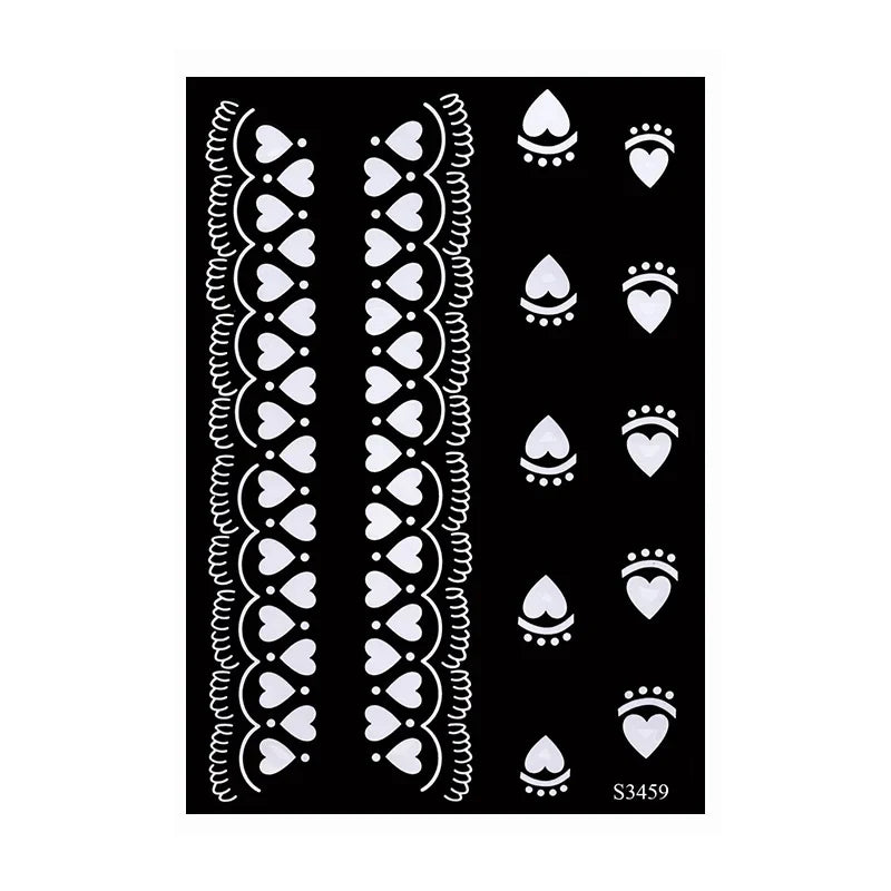 sengpan Reusable Temporary Henna Tattoo Stencil for Hand Arm Sleeve Mehndi Stencils Designs Painting Template DIY Tattoo Supplies