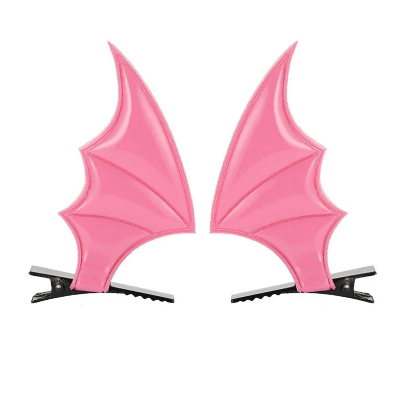 sengpan Devil Hair Clip Bat Wing Barrette for Halloween Party Wear Hairpin Cosplay Props Theme Creative Photo Prop Costume