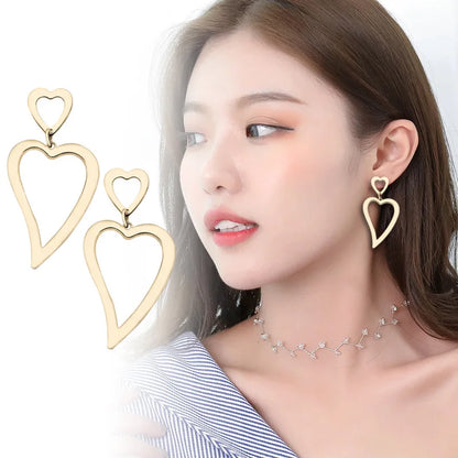 sengpan Hiphop Exaggerated Irregular Metal Dangle Earrings Spiral Twist Knot Geometry Round Smooth Rock Ear Brincos Jewelry Gift