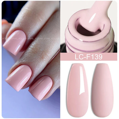 sengpan 8ML Clear Non Stick Hand Solid Extension Nail Gel Polish Carving Flower Nail Art Construction UV Gel Acrylic Varnishes