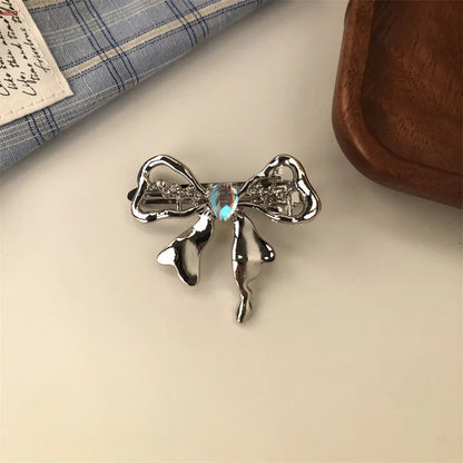 sengpan New Moonlight Stone Metal Hair Metallic Hair Female Charm Exquisite Liquid Clip Sweet Cool Niche Design Clip Y2K Girls' Hairpin