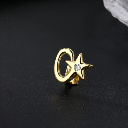 sengpan Hip Hop Teeth Grillz Star Shape Gold Plated Caps Charm Dental Grills For Men Women Jewelry Halloween Cosplay Gift