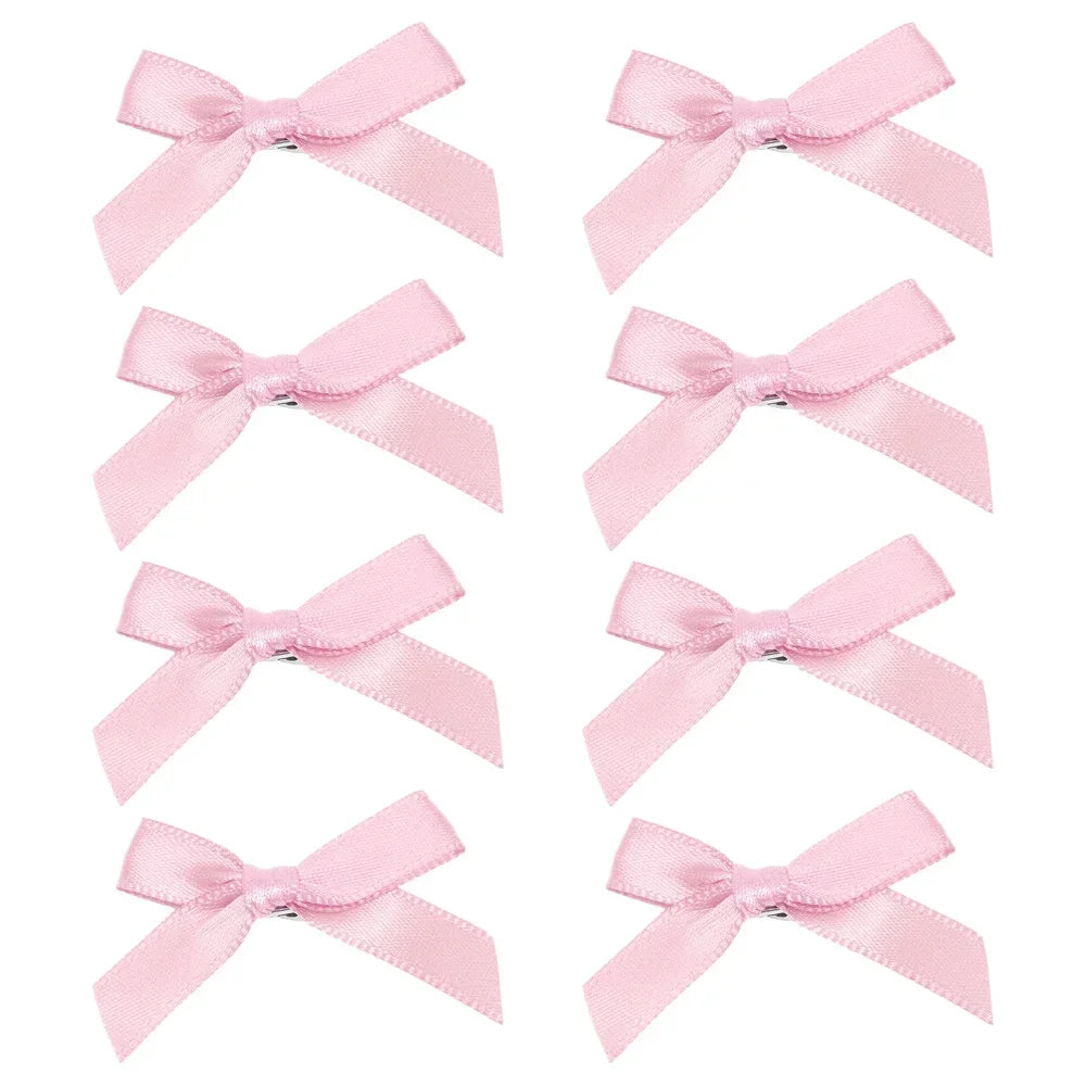 sengpan 8pcs Bowknot Hair Clip Sweet Ballet Ribbon Bow Hairpin Bang Clip Korean Girl Mini Bobby Pin Grab Female Color Ballet Headwear